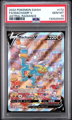Pokemon Machamp V 172/189 Full Art Swsh10: Astral Radiance PSA 10 GEM MINT - Image 1