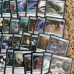 Magic the Gathering 50 Blue Rare Card Lot - Image 3