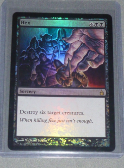 Hex FOIL Ravnica: City of Guilds NM Black Rare MAGIC GATHERING CARD - Image 1