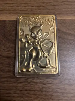1999 MEWTWO #150 Gold Bar Card Limited Edition Burger King Gold Plated Pokemon - Image 1