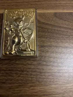 1999 MEWTWO #150 Gold Bar Card Limited Edition Burger King Gold Plated Pokemon - Image 2