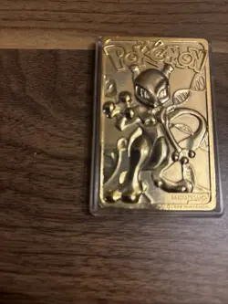 1999 MEWTWO #150 Gold Bar Card Limited Edition Burger King Gold Plated Pokemon - Image 5