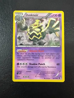 Pokemon 2012 Boundaries Crossed Dusknoir Holo Rare Vintage Pokemon Card - Image 1