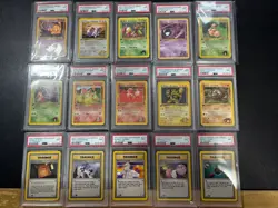 WOTC Vintage Pokemon card Gym Heroes 1st Edition Bundle 15 Cards PSA 9 MINT - Image 1
