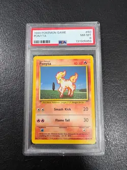 WOTC 1999 Vintage Pokemon Card Base Set Ponyta PSA 8 NM-MINT - Image 1
