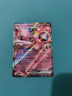 Pokemon Card Team Rocket’s Mewtwo Ex 081/182 Destined Rivals Double Rare NM - Image 1