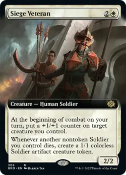 1 x Siege Veteran - Extended Art - The Brothers' War - NM-Mint - MTG - Image 1