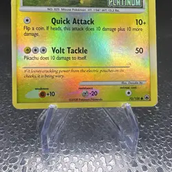 2008 Pikachu 70/100 Reverse Holo Platinum Promo Majestic Dawn Pokemon TCG HP - Image 4