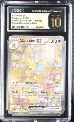CGC 10 PRISTINE Alakazam ex 201/165 2023 Scarlet & Violet 151 - MEW SIR - Image 1
