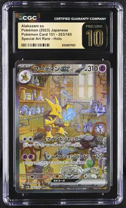🎰👀 Alakazam EX 203/165 CGC 10 Pristine Special Art Rare Holo Pokemon Japanese - Image 1