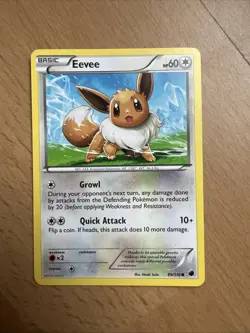 Pokemon TCG Card Eevee 89/116 Plasma Freeze - Near Mint Condition - Image 1