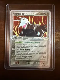 Pokemon Aggron ex EX Crystal Guardians 89/100 Lot of 2 Holo Cards - Image 2