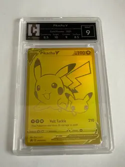 Pikachu V Gold Black Star Promo Ultra Premium 2021 Pokemon SWSH145 - Image 1