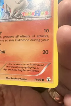 Pokemon TCG Ponyta 14/83 Toys R Us Stamp 20th Anniversary Generations Holo LP - Image 5