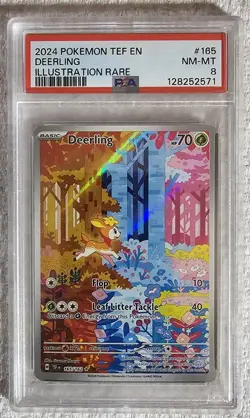 2024 POKEMON TEF EN-TEMPORAL FORCES #165 DEERLING ILLUSTRATION RARE PSA - Image 1