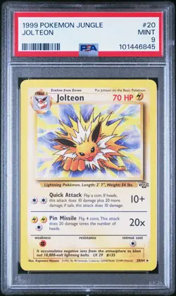 1999 POKEMON JUNGLE #20 JOLTEON PSA 9 - Image 1