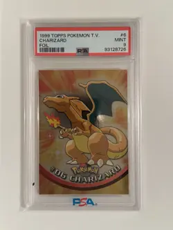1999 Topps Pokemon TV Foil Charmander Charmeleon Charizard Sequential PSA 9 Set - Image 2