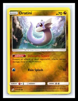 💥 Dratini Pokemon Sun & Moon - Team Up 117/181 Reverse Holo - Image 1