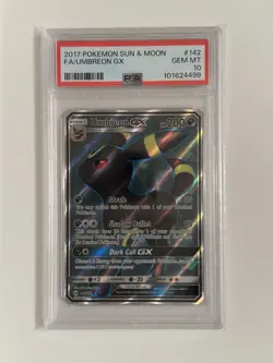 2017 Pokemon Sun & Moon #142/149 Full Art Umbreon GX PSA 10 GEM MINT - Image 1