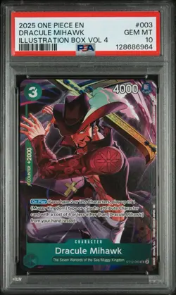Sequential Pair Of PSA 10 One Piece Ill. Box Volume 4 Perona & Mihawk Promos - Image 5