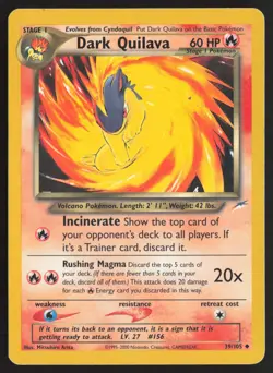 Pokemon TCG | Dark Quilava 39/105 | Uncommon | Neo Destiny | Moderately Played - Image 2