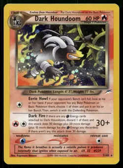 Dark Houndoom 7/105 Neo Destiny Holo Rare Unlimited WOTC Vintage POKEMON - Image 1