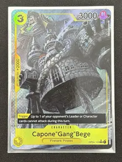 Capone “Gang” Bege Alt Art OP04-100 - Kingdoms Of Intrigue - One Piece TCG NM - Image 1