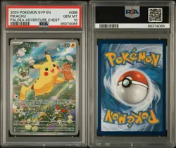 PIKACHU 2024 POKEMON SVP PALDEA ADVENTURE CHEST PROMO #88 PSA 10 GEM MINT - Image 3