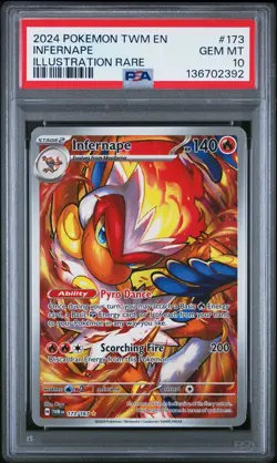 PSA 10 Infernape #173 2024 Pokemon Twm En-Twilight Masquerade 136702392 - Image 1