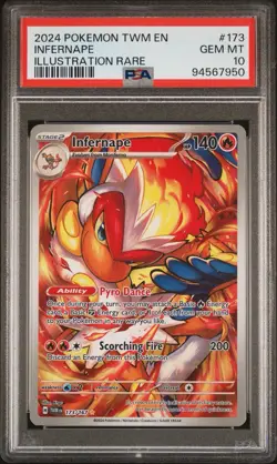 Infernape Illustration Rare | Twilight Masquerade | Pokemon 173/167 | PSA 10 - Image 1