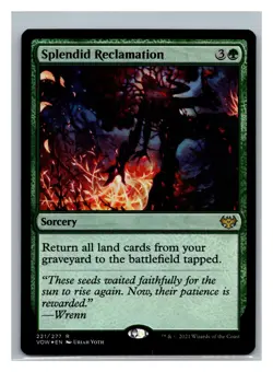 Prerelease Cards #221 Splendid Reclamation (VOW) - MTG Foil - Image 1