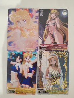 4 Card Holo Sailor Moon Mercury Mars Jupiter Venus Sexy Holo Oil - Image 1