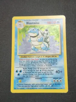 Pokemon Blastoise Holo Foil Rare Card 4/102 Base Set Unlimited 1999, MP - Image 1
