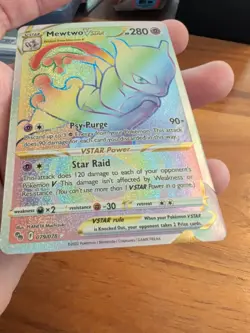 Pokemon Go Mewtwo VSTAR Full Art Card 79/78 Rainbow Secret Rare - Image 4