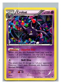 XY - Phantom Forces #33/119 Crobat - Rare Pokemon Card - Image 1