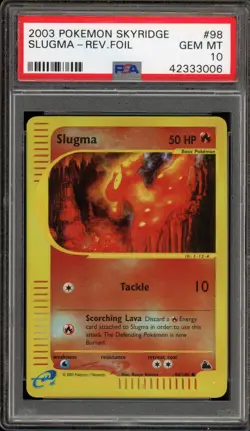 Pokemon Slugma Skyridge Reverse Holo #98 PSA 10 Gem Mint - Image 1