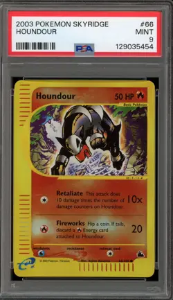 Pokemon Houndour Skyridge Reverse Holo #66 PSA 9 Mint - Image 1