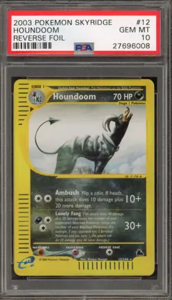 Pokemon Houndoom Skyridge Reverse Holo Rare #12 PSA 10 Gem Mint - Image 1