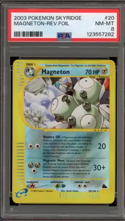 Pokemon Magneton Skyridge Reverse Holo Rare #20 PSA 8 - Image 1