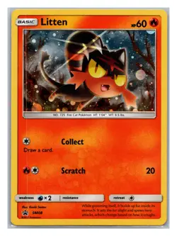 SM Promos #SM08 Litten - Pokemon Holo - NM - Image 1