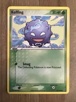 Pokemon TCG Koffing EX Deoxys 62/107 Regular Common NM - Image 1