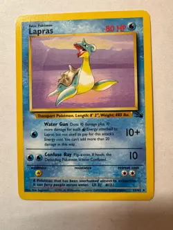 1999 Pokemon Fossil Lapras #25/62 non holo pre-owned - Image 1