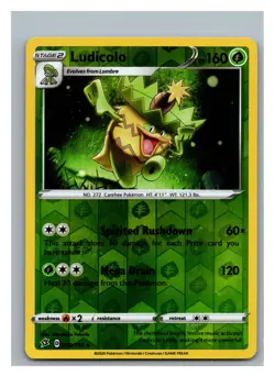SWSH02: Rebel Clash #009/192 Ludicolo Pokemon Reverse Holo - Image 1