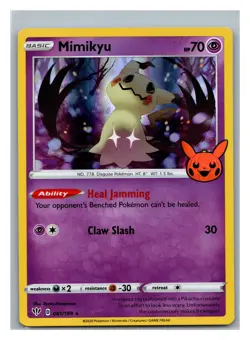 #081/189 Mimikyu Pokemon Holo - Trick or Trade - Image 1