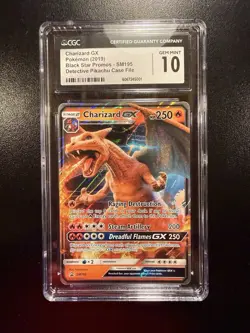 CGC 10 CHARIZARD GX SM195 BLACK STAR PROMO DETECTIVE PIKACHU 2019 POKEMON - Image 1