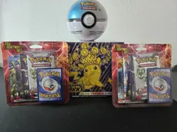 Pokemon TCG Surging Sparks ETB, Factory Sealed**small tear + B25 Pokeball bundle - Image 1