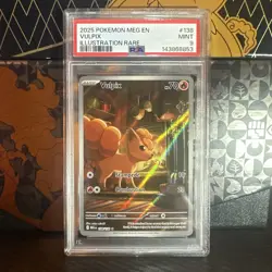 2025 POKEMON MEG EN-MEGA EVOLUTION ILLUSTRATION RARE #138 VULPIX PSA 9 - Image 1