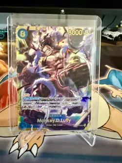 Monkey.D.Luffy OP11-118 ONE PIECE Tcg Secret Rare NO FOIL NM Blue - Image 1