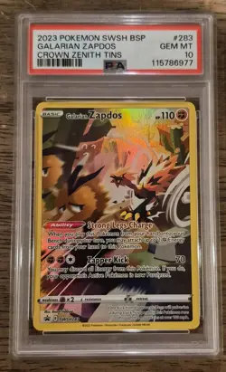 Pokemon Galarian Zapdos SWSH BSP #283 GRADED PSA GEM MINT 10 - Image 1