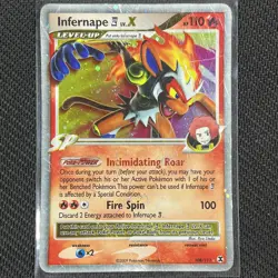 Infernape E4 Lv.X 108/111 Holo Pokemon Card English 2009 Rising Rivals TCG CCG - Image 1